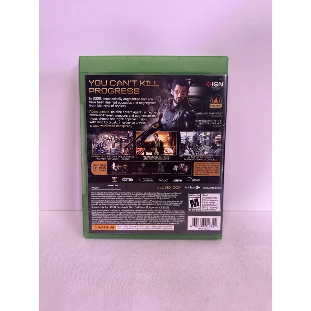 Deus Ex: Mankind Divided - Day One Edition - Microsoft Xbox One